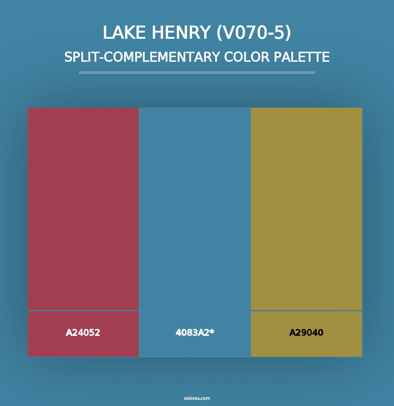 Lake Henry (V070-5) - Split-Complementary Color Palette