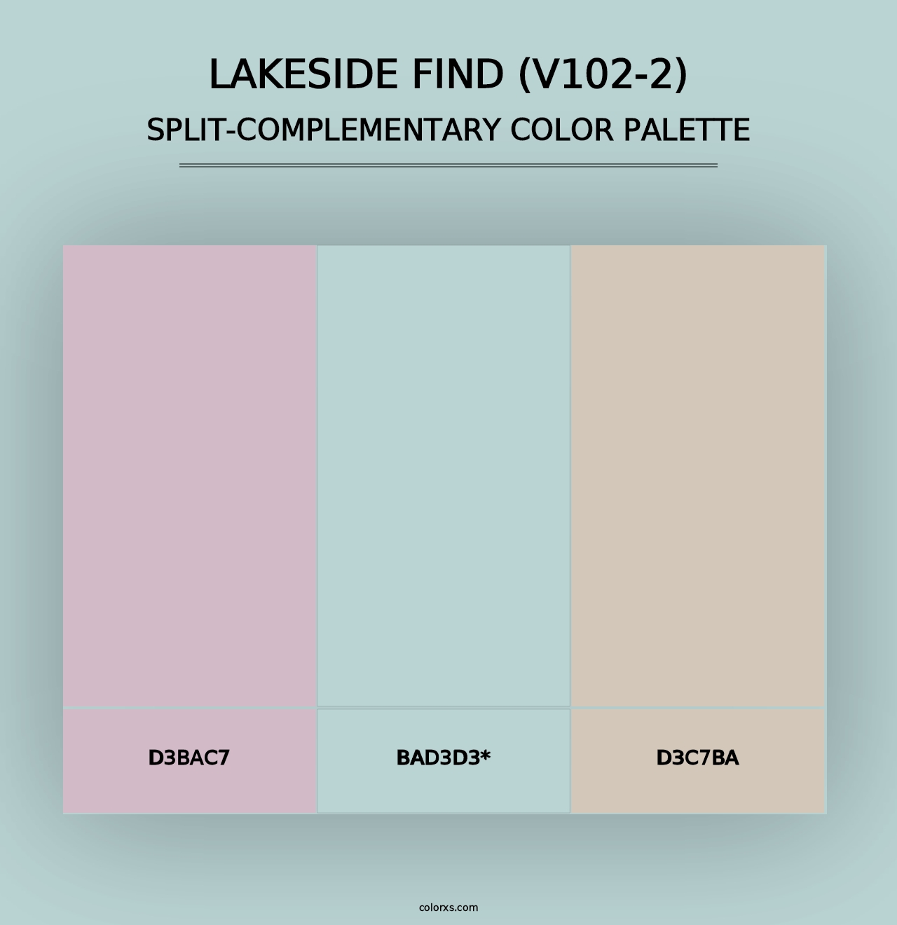 Lakeside Find (V102-2) - Split-Complementary Color Palette