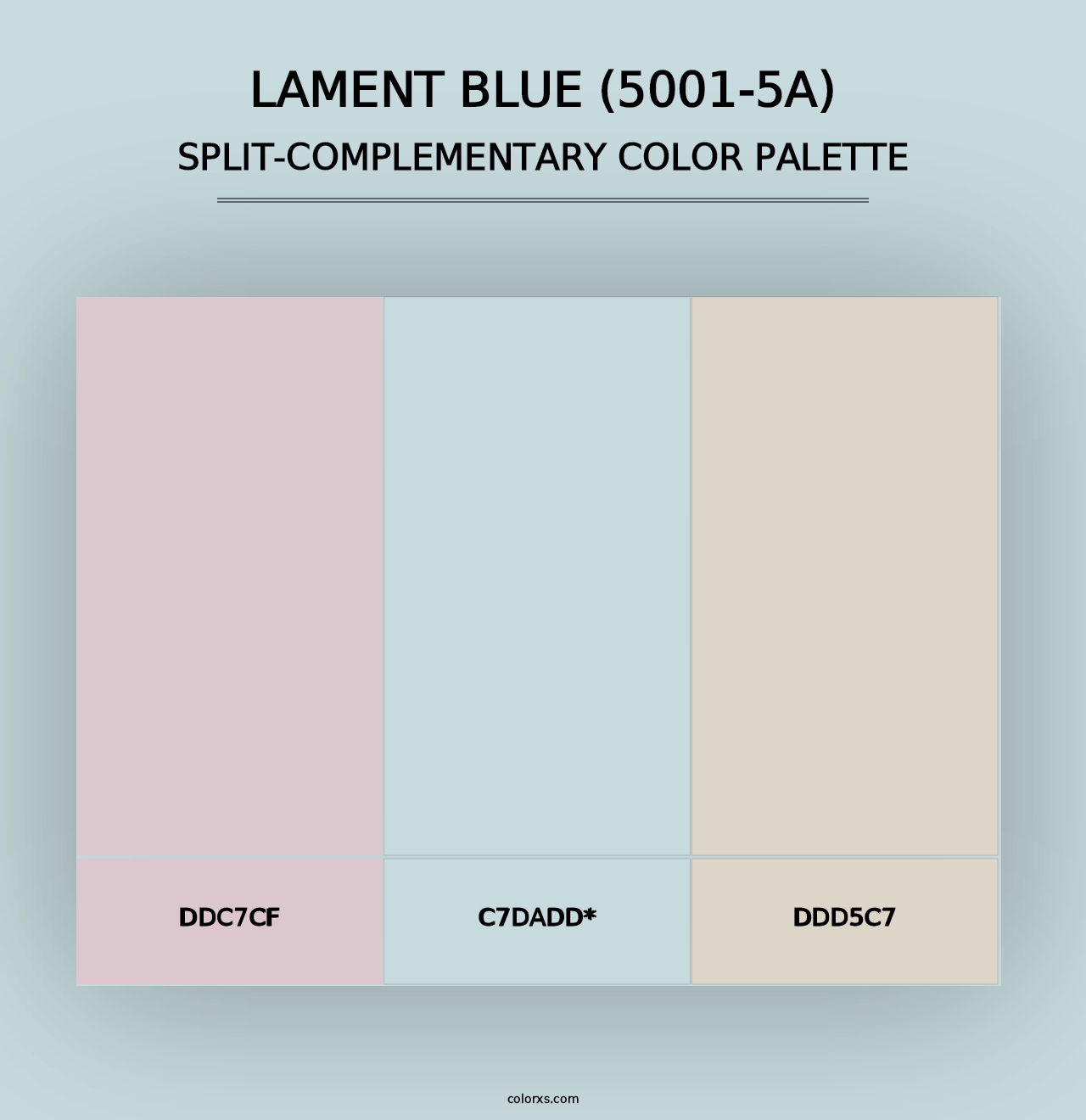 Lament Blue (5001-5A) - Split-Complementary Color Palette