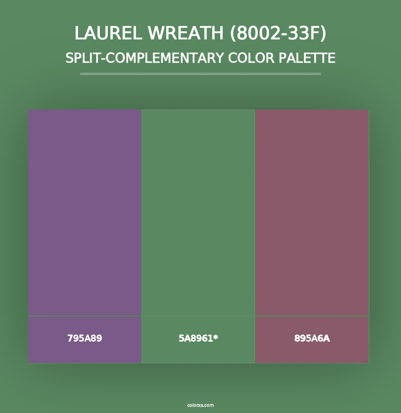 Laurel Wreath (8002-33F) - Split-Complementary Color Palette