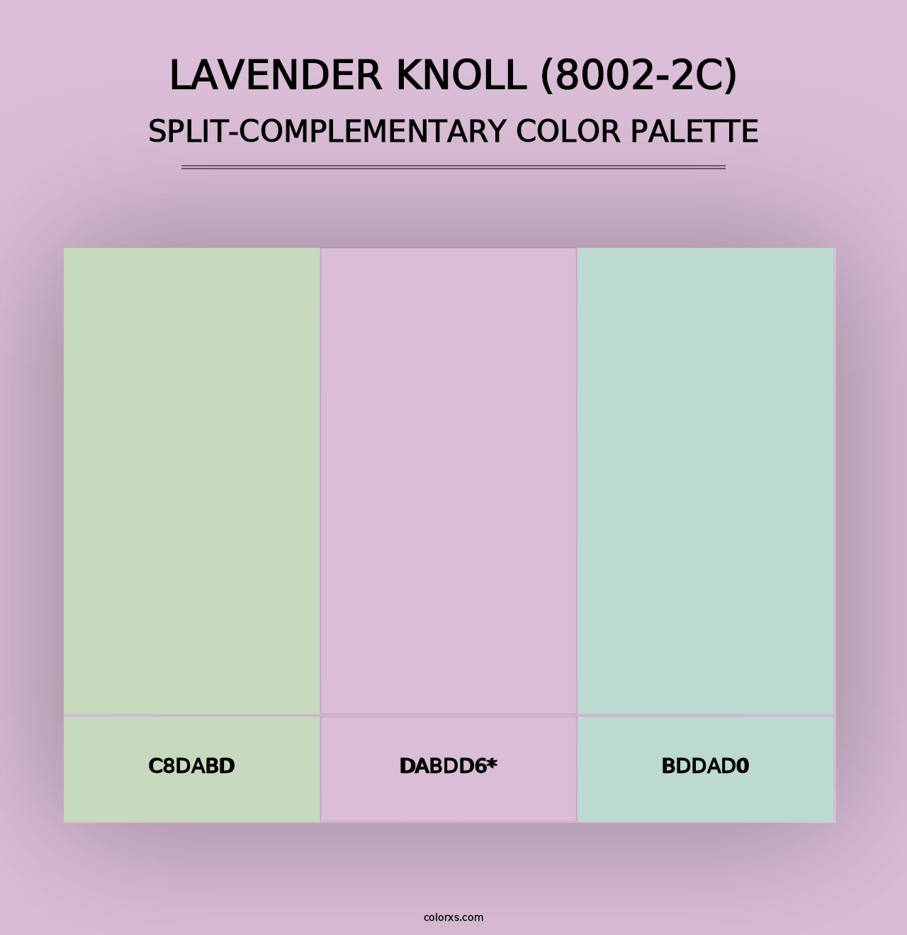 Lavender Knoll (8002-2C) - Split-Complementary Color Palette