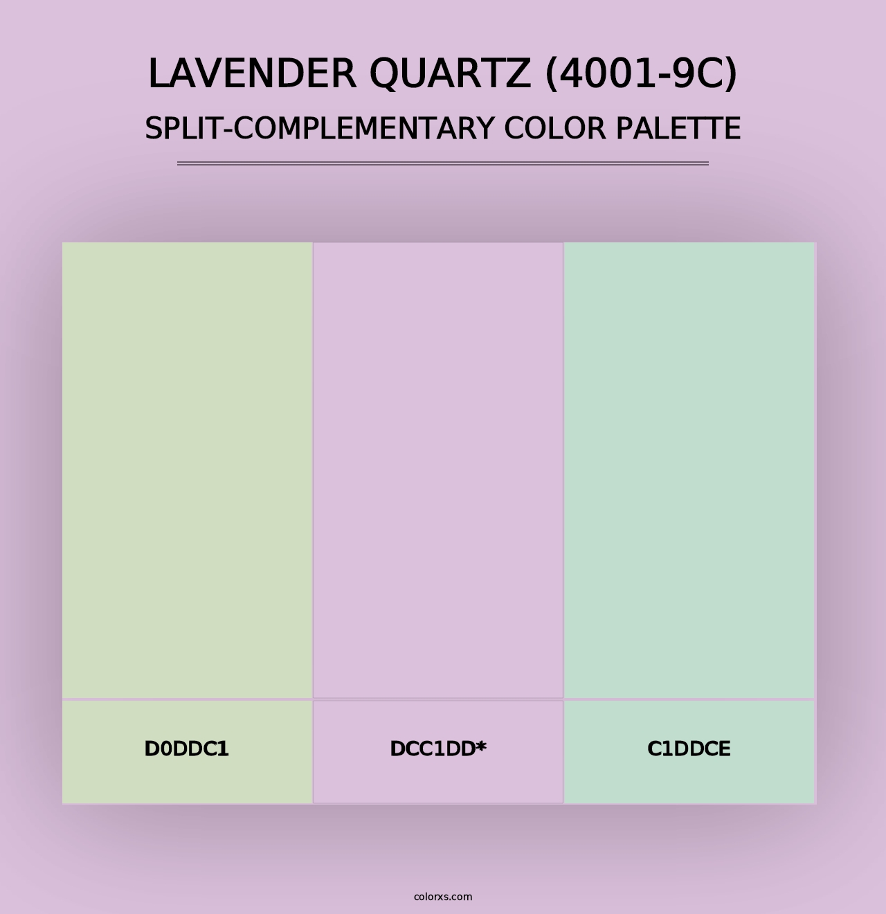 Lavender Quartz (4001-9C) - Split-Complementary Color Palette