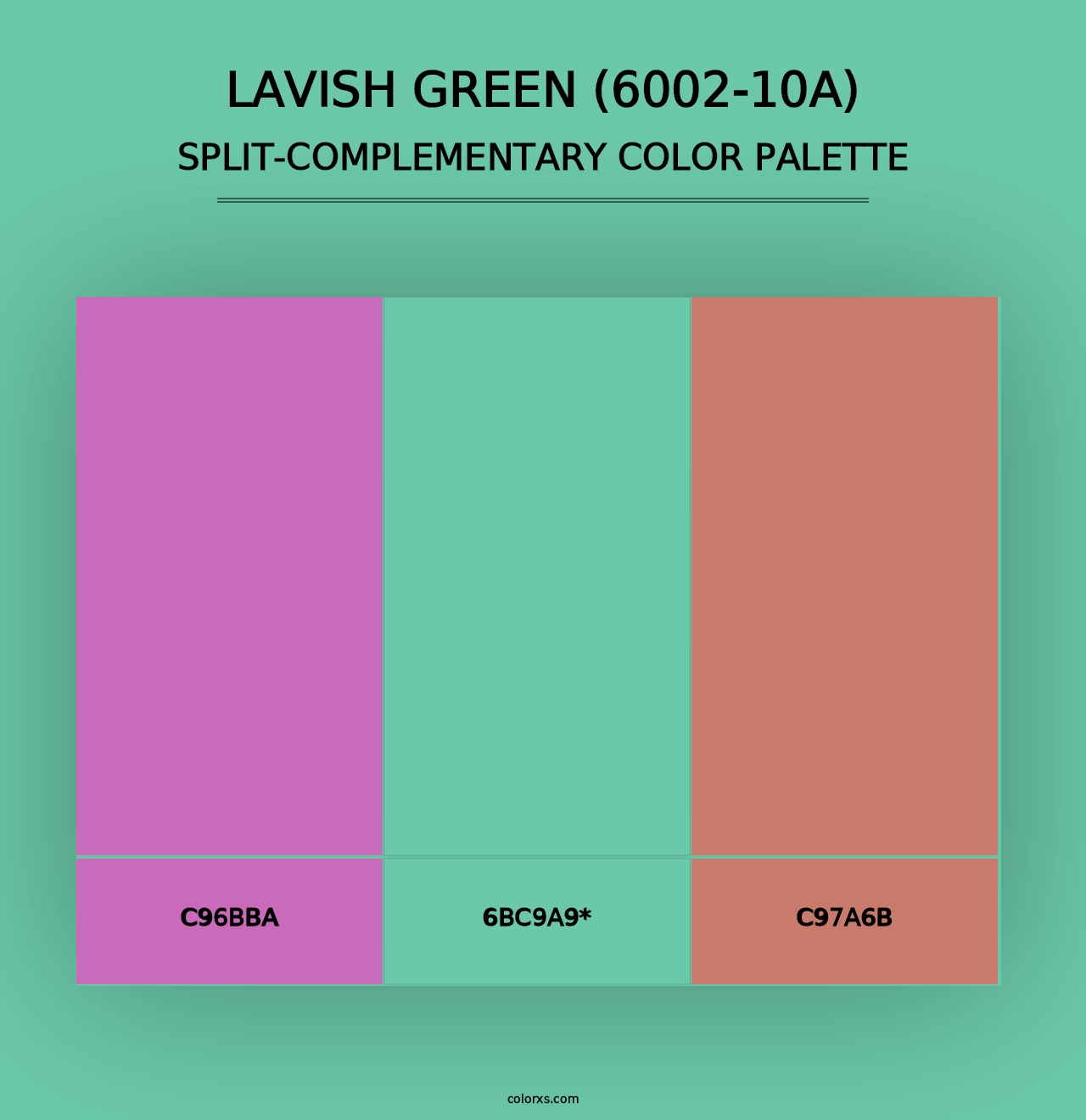 Lavish Green (6002-10A) - Split-Complementary Color Palette