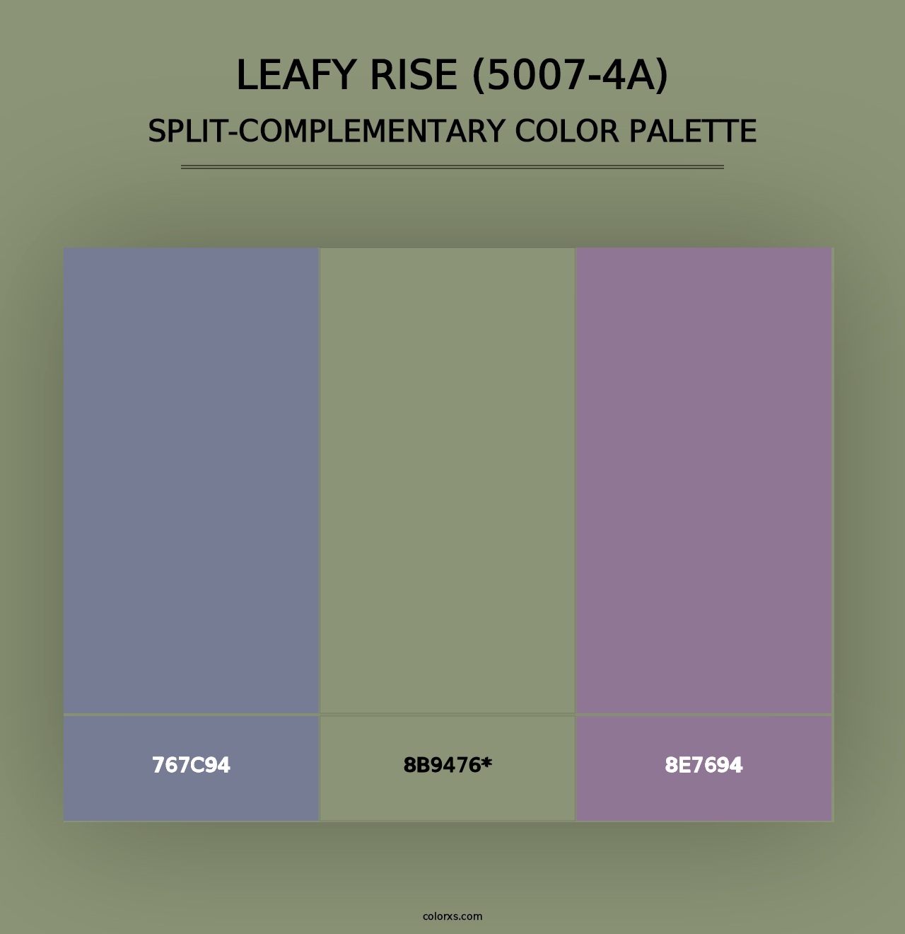 Leafy Rise (5007-4A) - Split-Complementary Color Palette