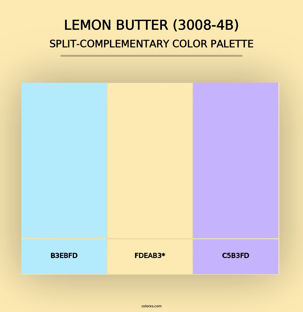 Lemon Butter (3008-4B) - Split-Complementary Color Palette