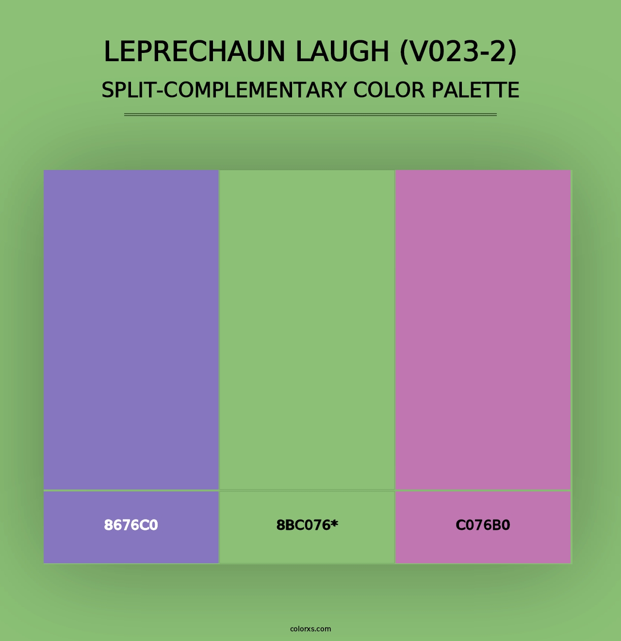 Leprechaun Laugh (V023-2) - Split-Complementary Color Palette