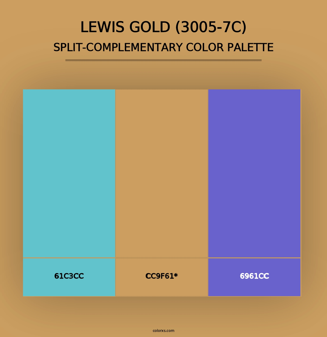 Lewis Gold (3005-7C) - Split-Complementary Color Palette