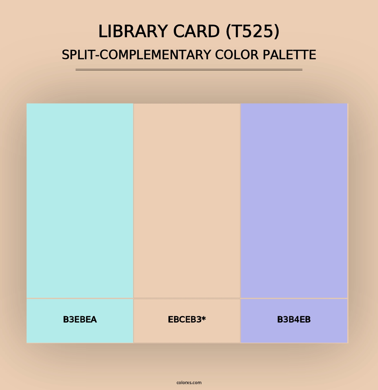 Library Card (T525) - Split-Complementary Color Palette