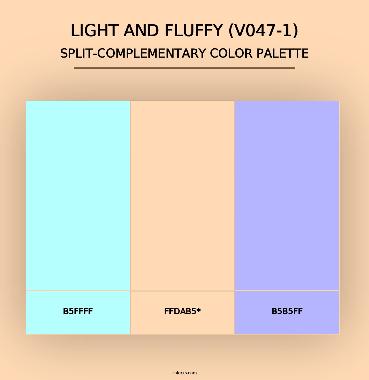 Light and Fluffy (V047-1) - Split-Complementary Color Palette