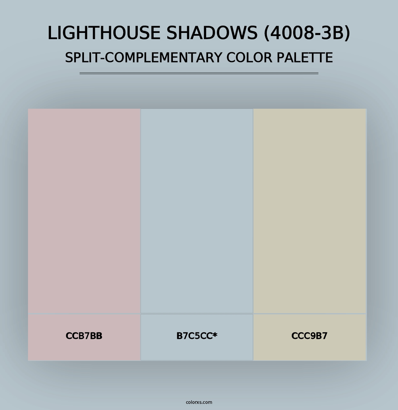 Lighthouse Shadows (4008-3B) - Split-Complementary Color Palette