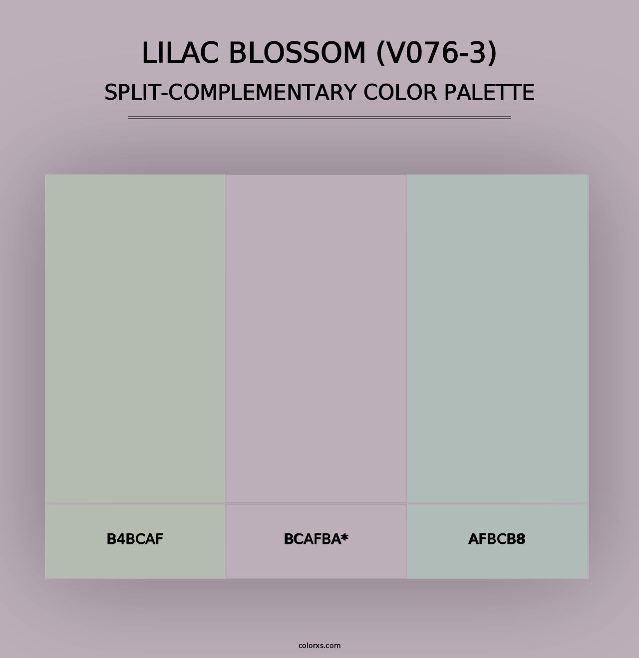 Lilac Blossom (V076-3) - Split-Complementary Color Palette