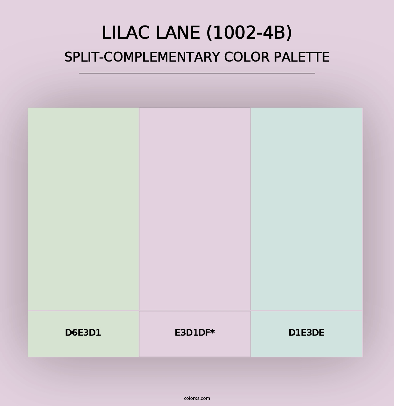 Lilac Lane (1002-4B) - Split-Complementary Color Palette