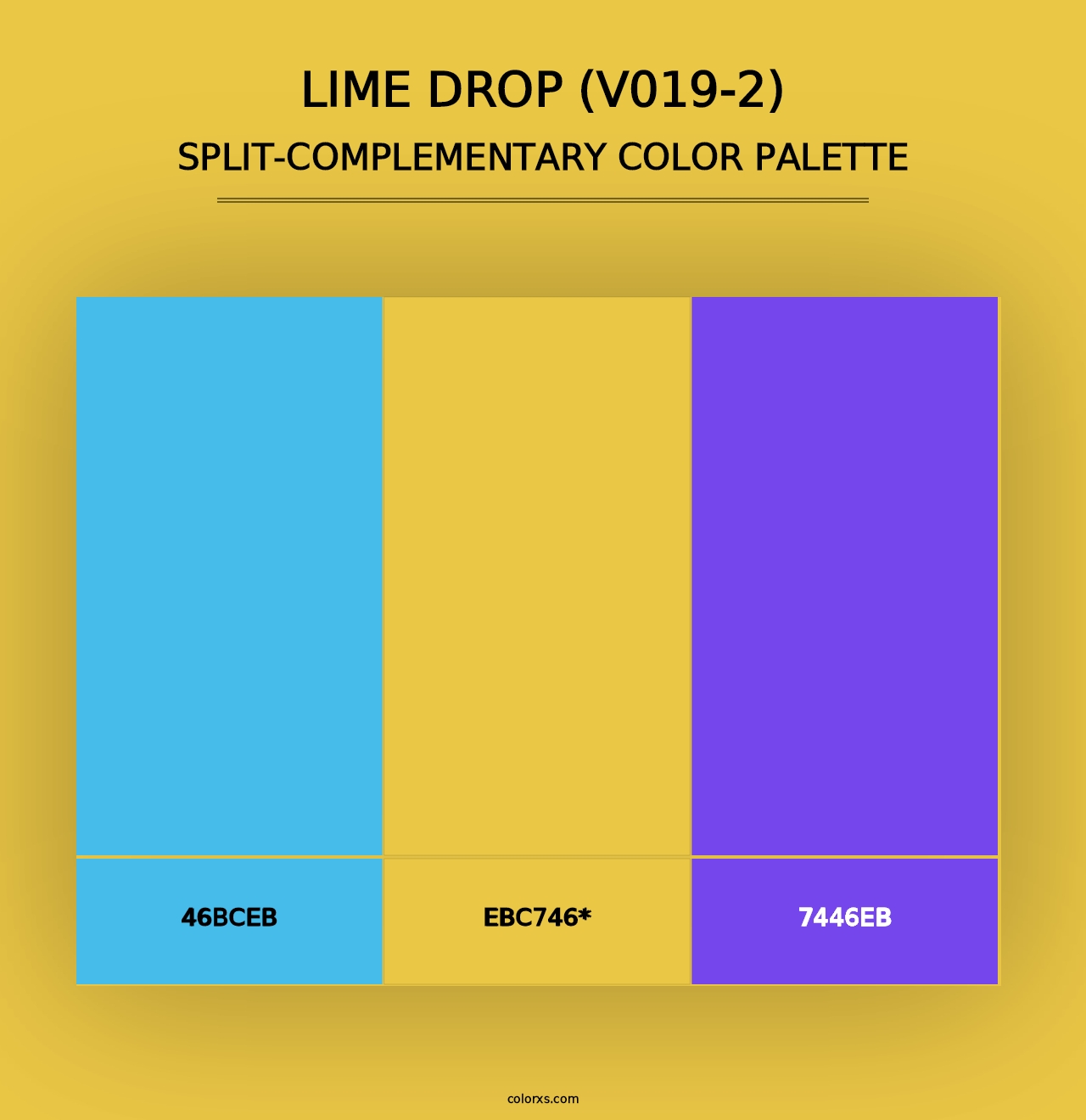 Lime Drop (V019-2) - Split-Complementary Color Palette