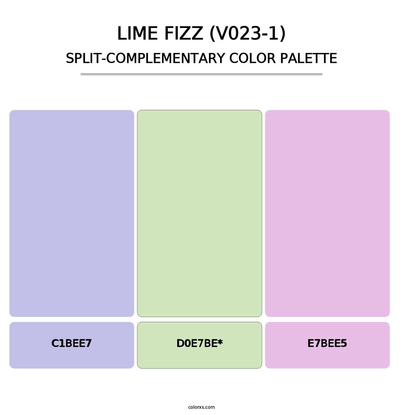 Lime Fizz (V023-1) - Split-Complementary Color Palette