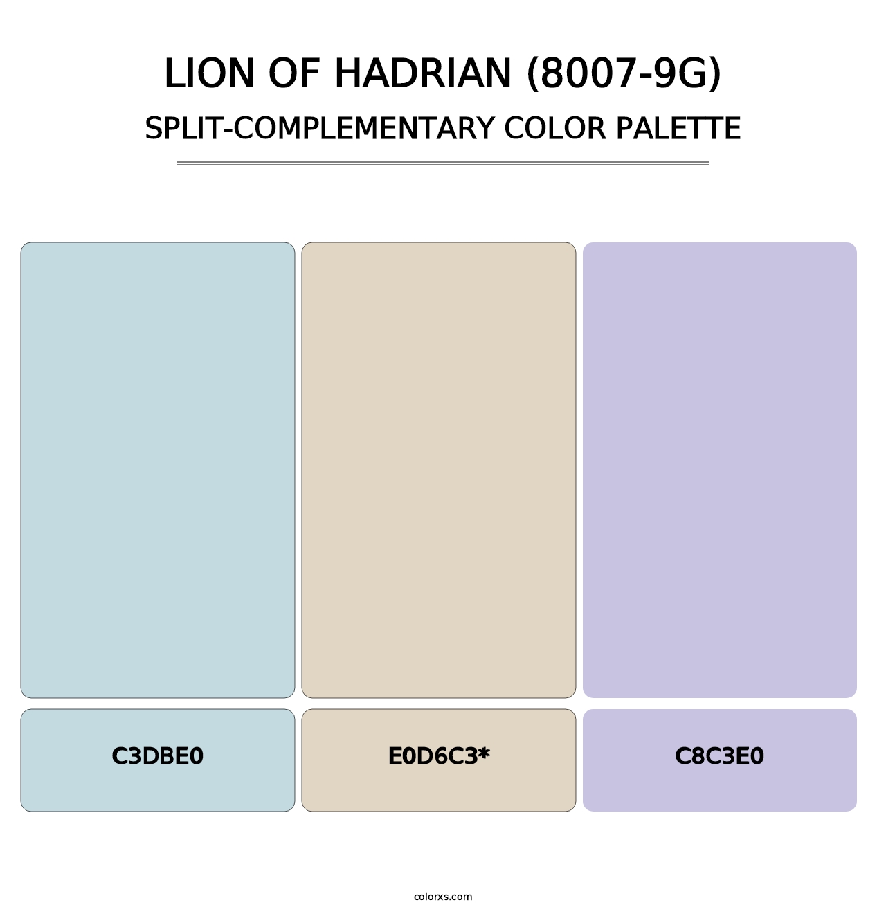 Lion of Hadrian (8007-9G) - Split-Complementary Color Palette