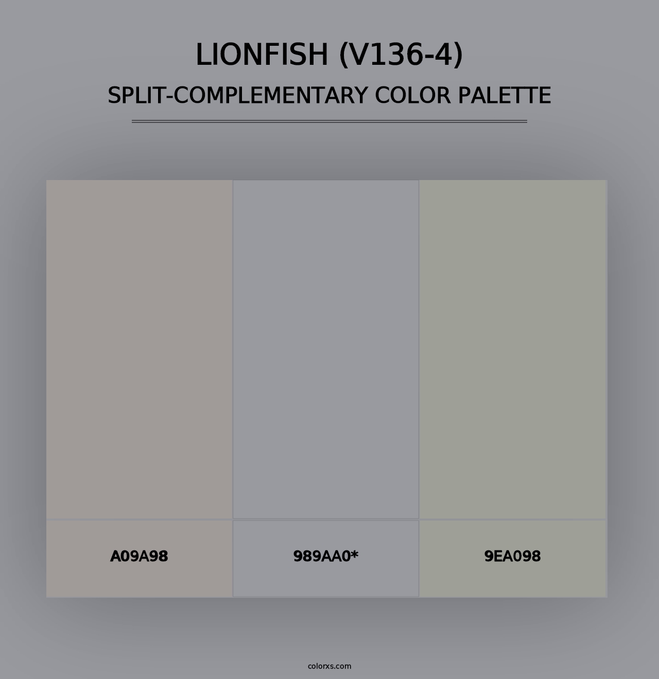 Lionfish (V136-4) - Split-Complementary Color Palette