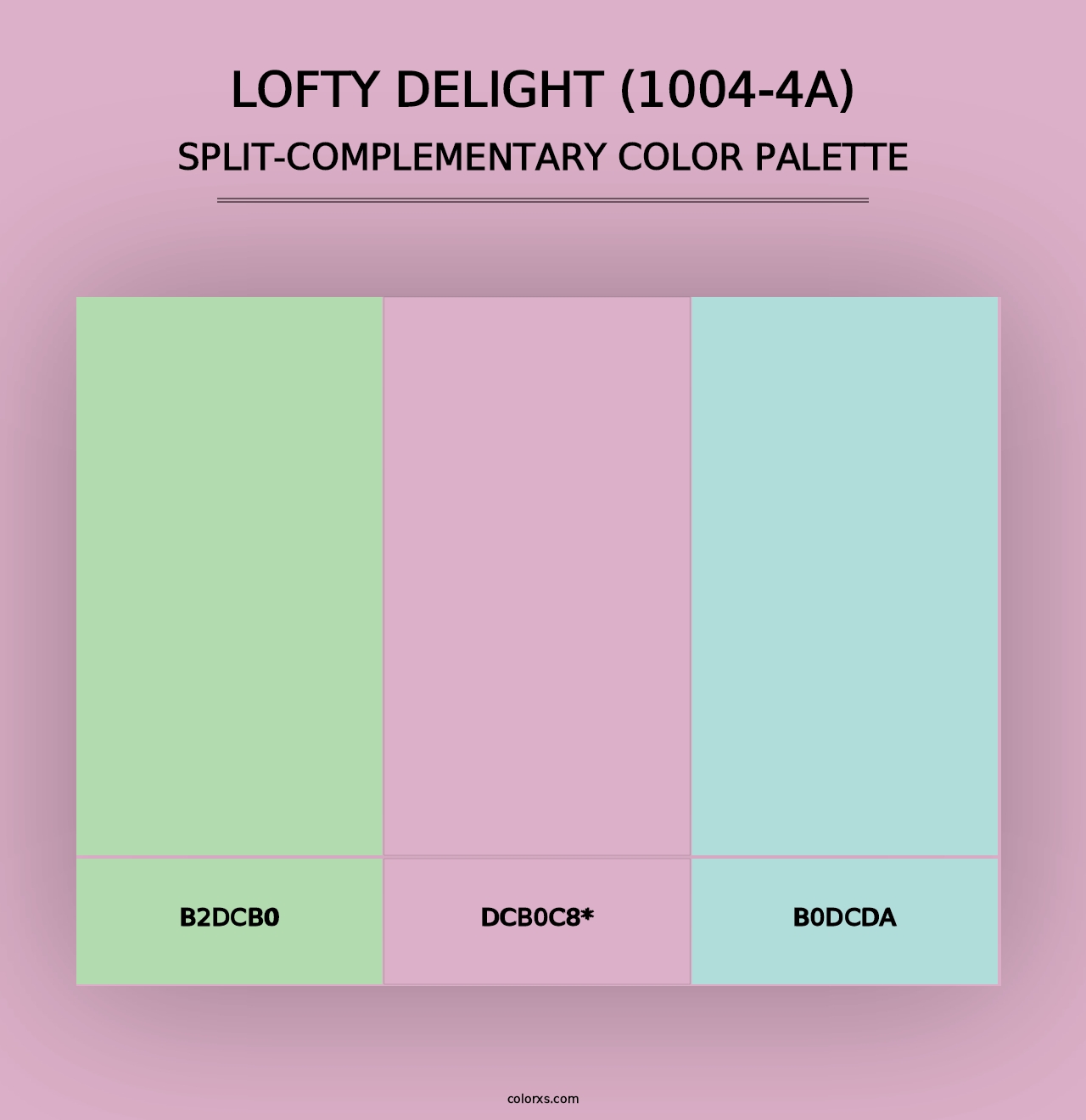 Lofty Delight (1004-4A) - Split-Complementary Color Palette