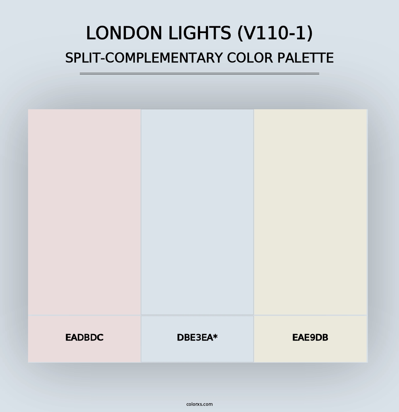 London Lights (V110-1) - Split-Complementary Color Palette