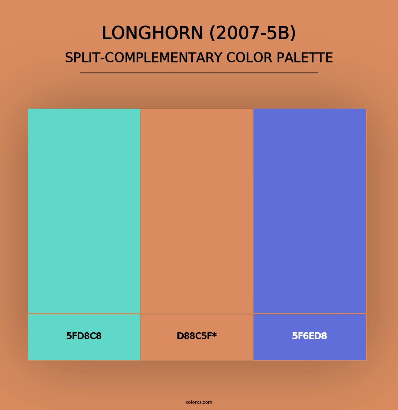 Longhorn (2007-5B) - Split-Complementary Color Palette