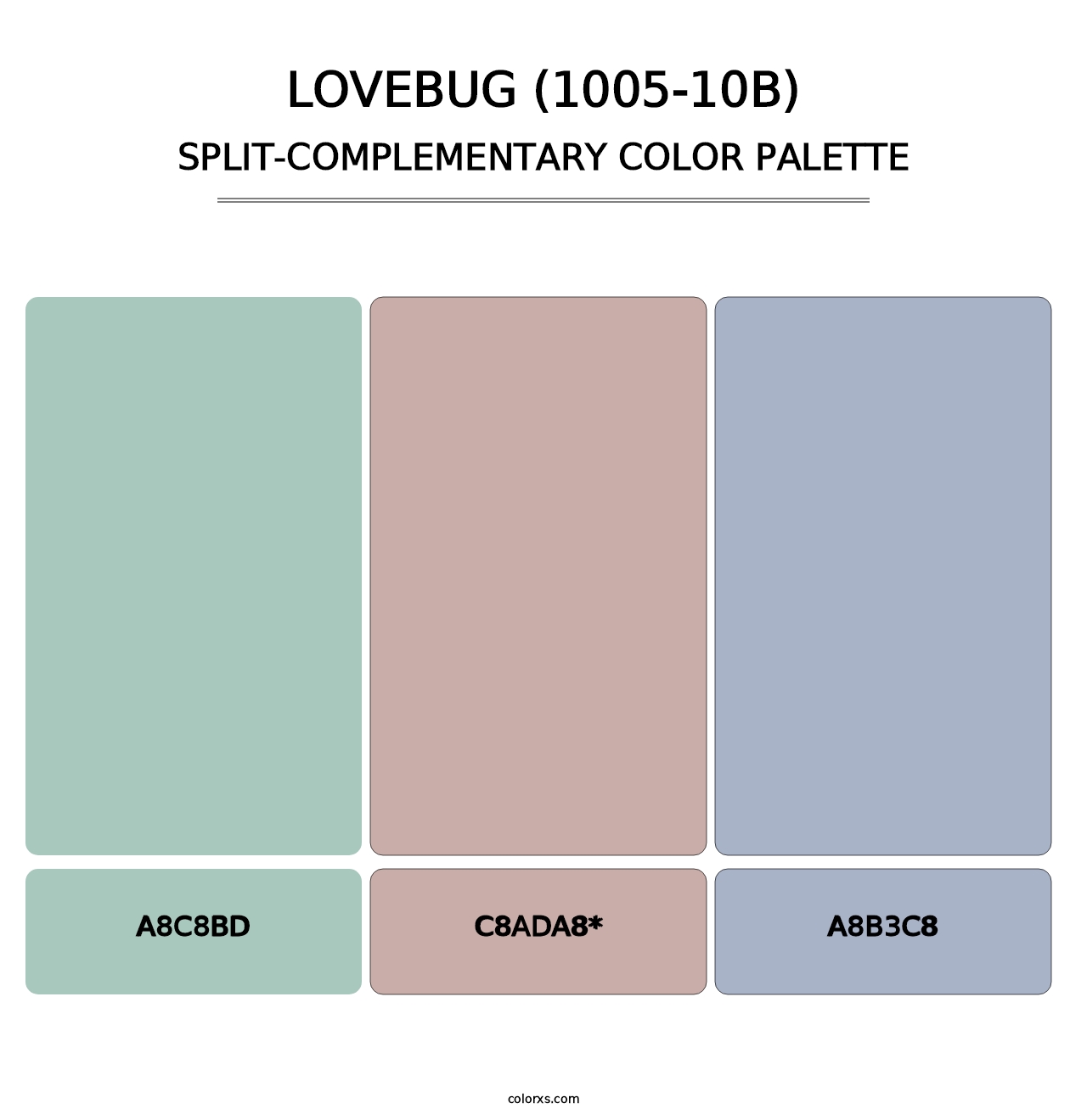 Lovebug (1005-10B) - Split-Complementary Color Palette