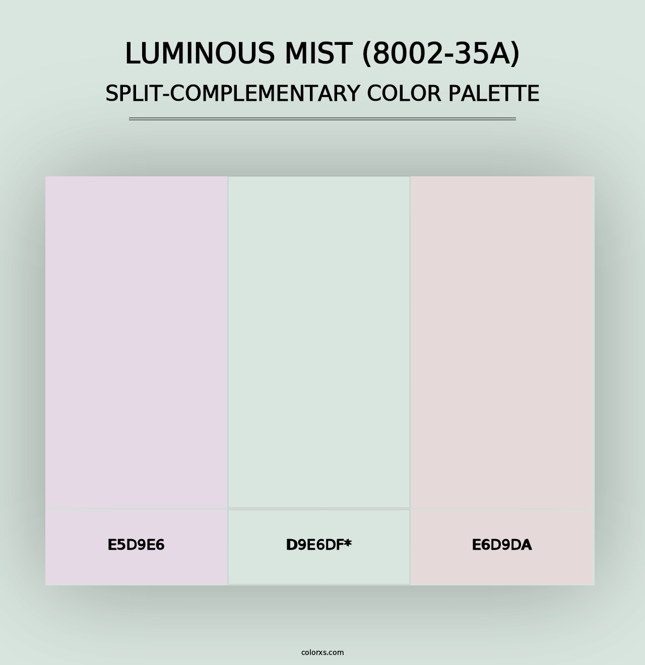 Luminous Mist (8002-35A) - Split-Complementary Color Palette