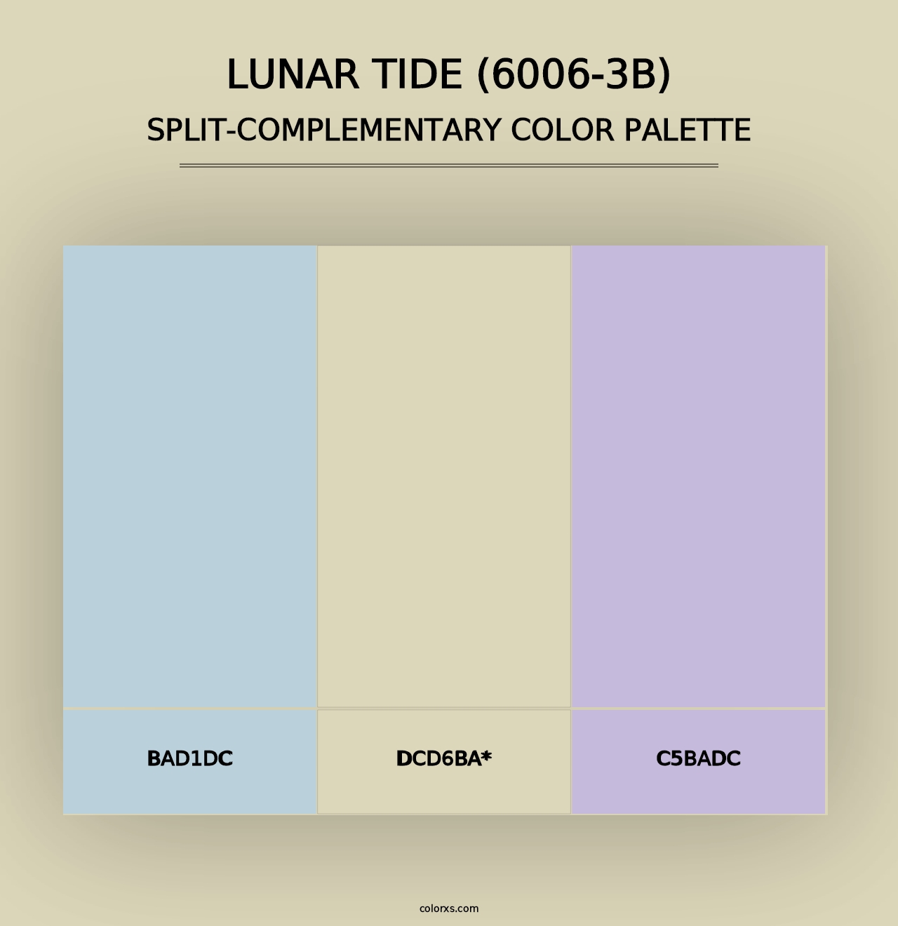 Lunar Tide (6006-3B) - Split-Complementary Color Palette