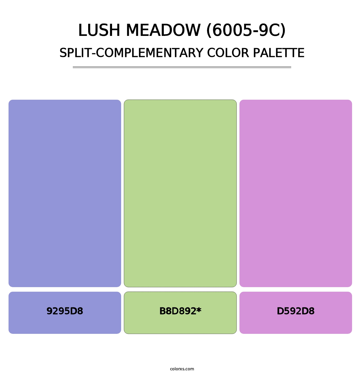 Lush Meadow (6005-9C) - Split-Complementary Color Palette