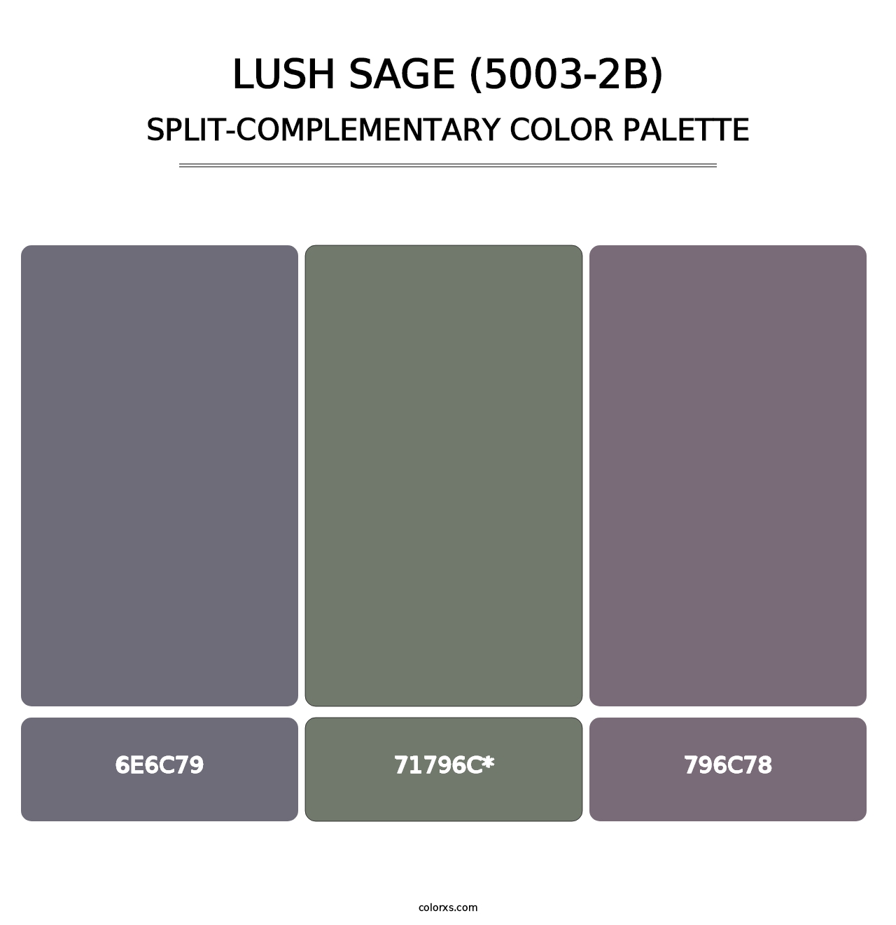 Lush Sage (5003-2B) - Split-Complementary Color Palette