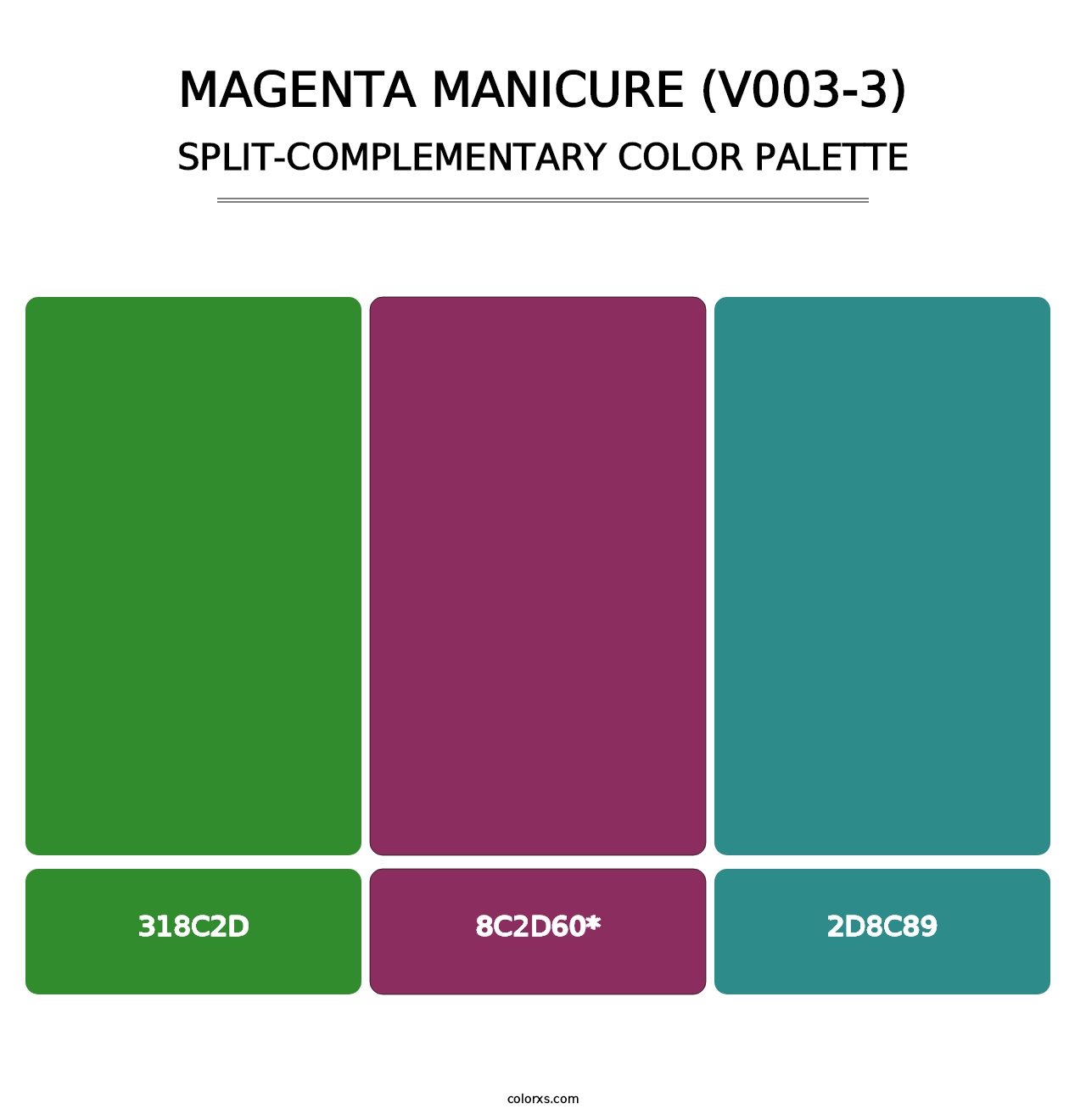 Magenta Manicure (V003-3) - Split-Complementary Color Palette