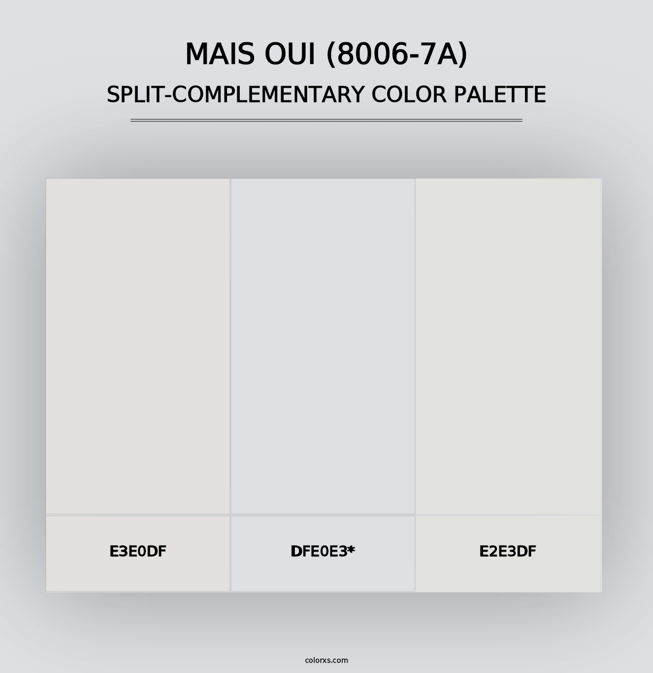 Mais Oui (8006-7A) - Split-Complementary Color Palette