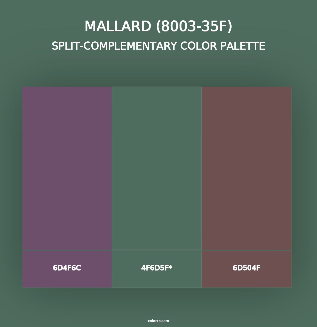 Mallard (8003-35F) - Split-Complementary Color Palette