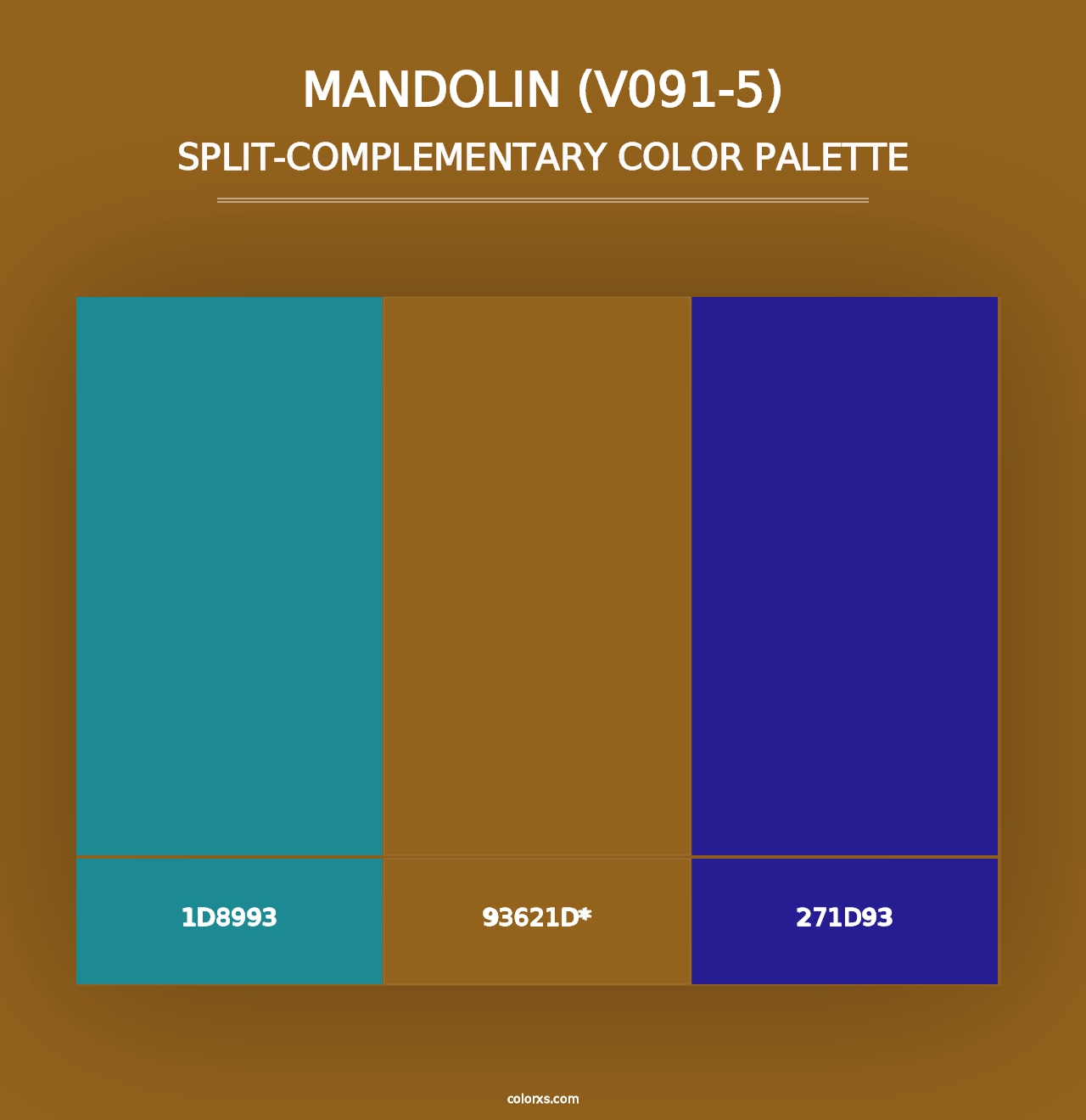 Mandolin (V091-5) - Split-Complementary Color Palette