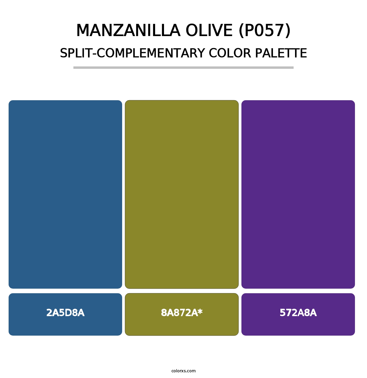 Manzanilla Olive (P057) - Split-Complementary Color Palette