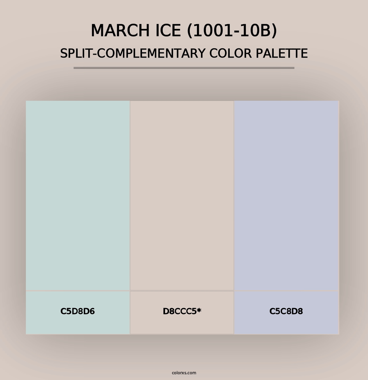 March Ice (1001-10B) - Split-Complementary Color Palette