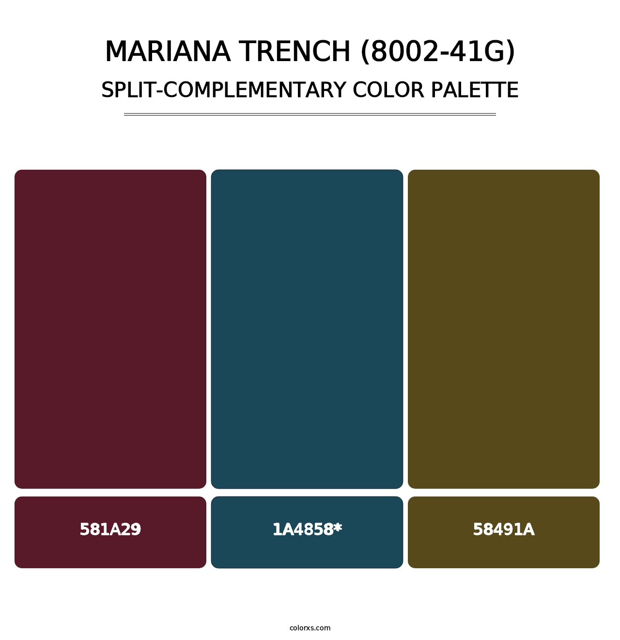 Mariana Trench (8002-41G) - Split-Complementary Color Palette