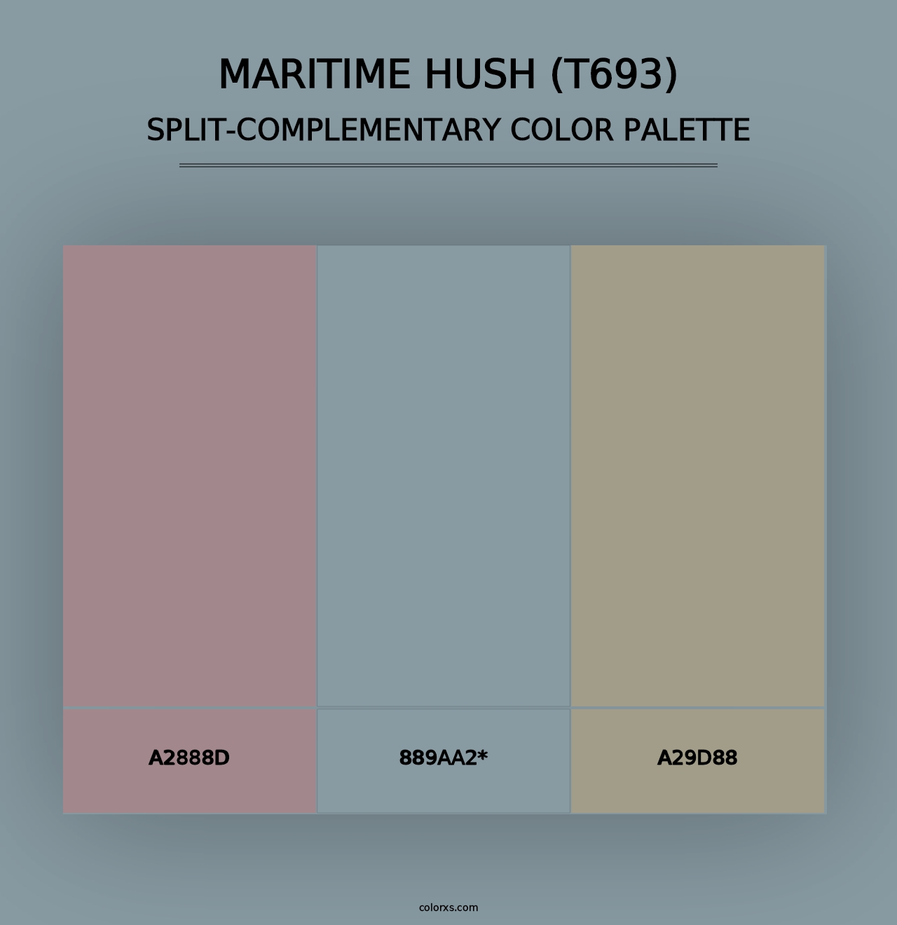 Maritime Hush (T693) - Split-Complementary Color Palette