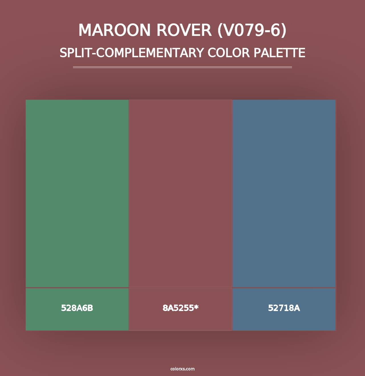 Maroon Rover (V079-6) - Split-Complementary Color Palette