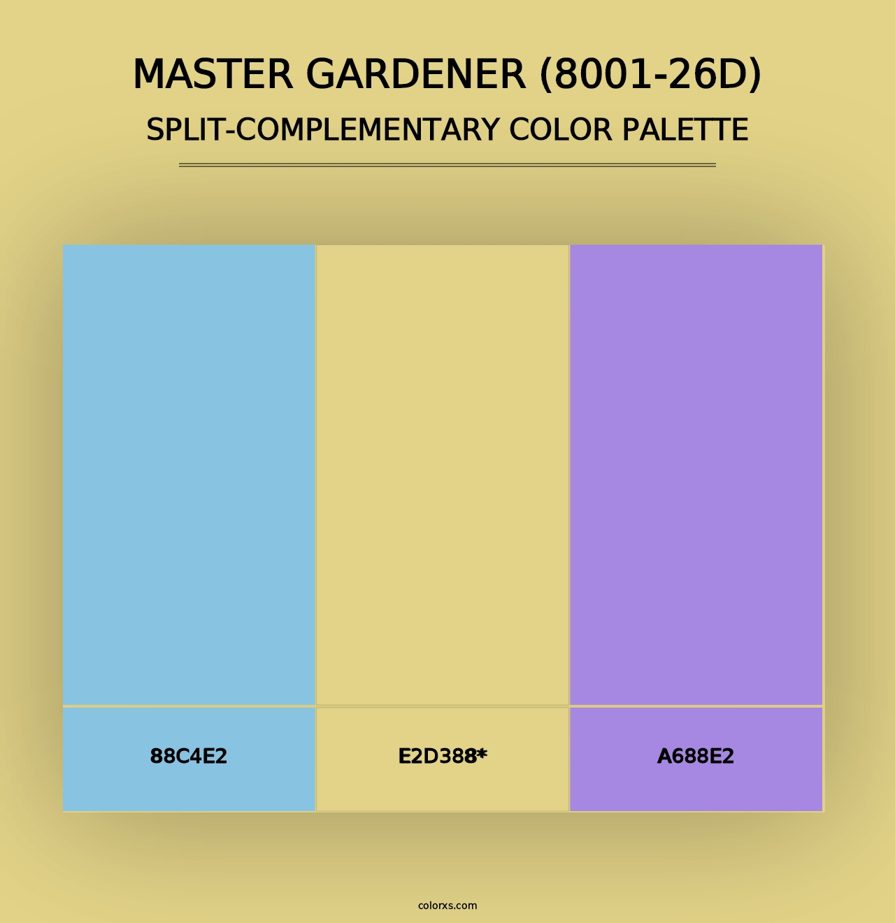 Master Gardener (8001-26D) - Split-Complementary Color Palette