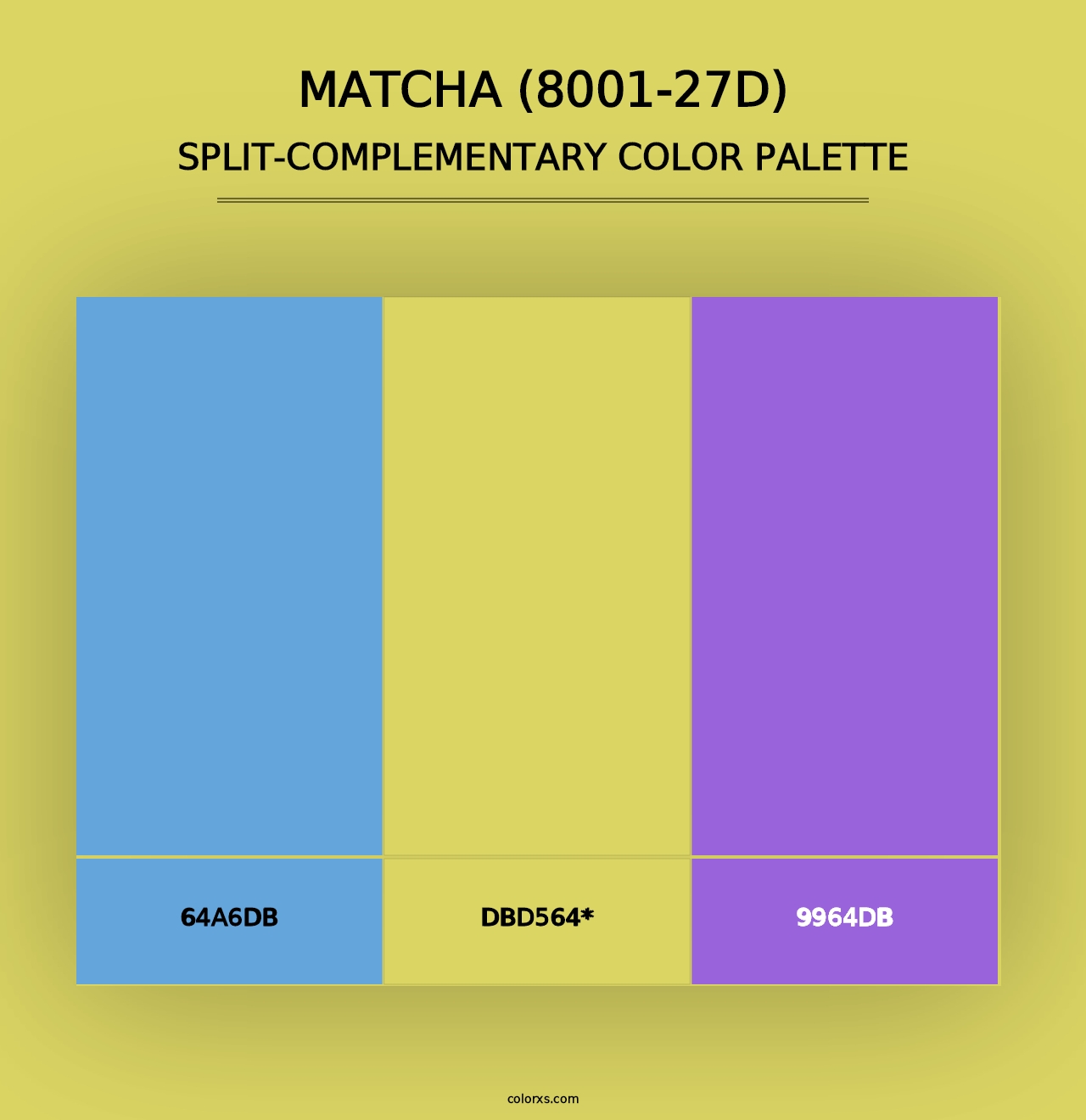 Matcha (8001-27D) - Split-Complementary Color Palette