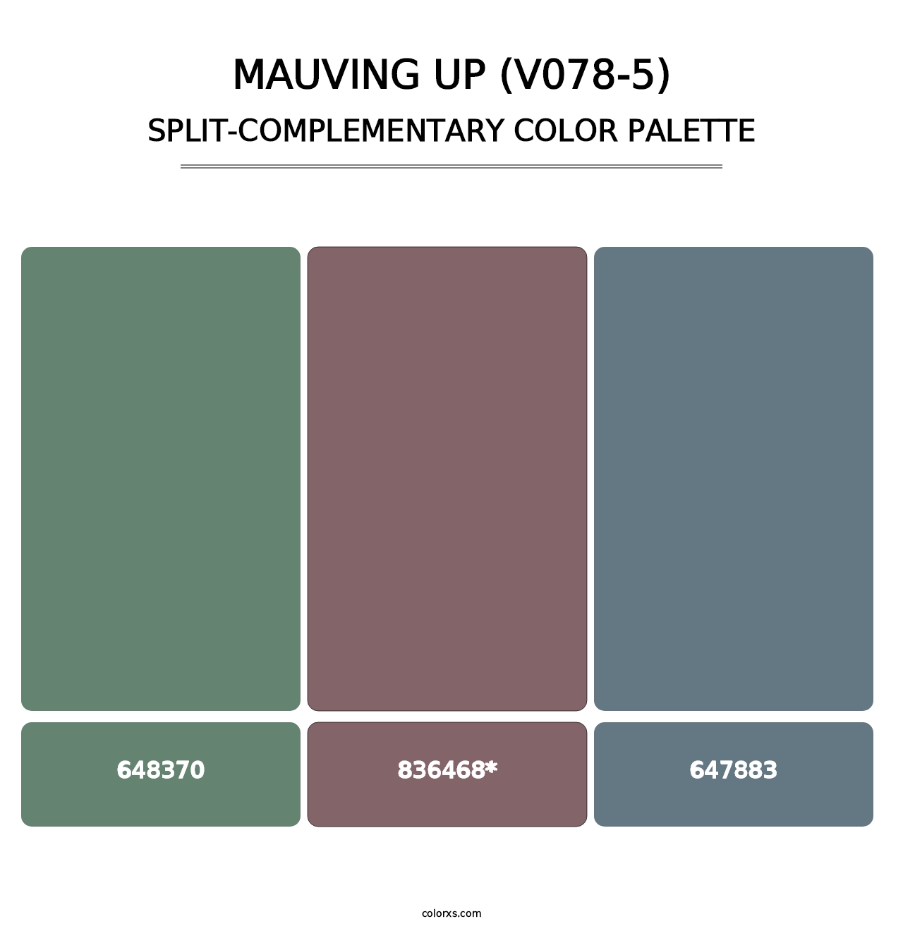 Mauving Up (V078-5) - Split-Complementary Color Palette