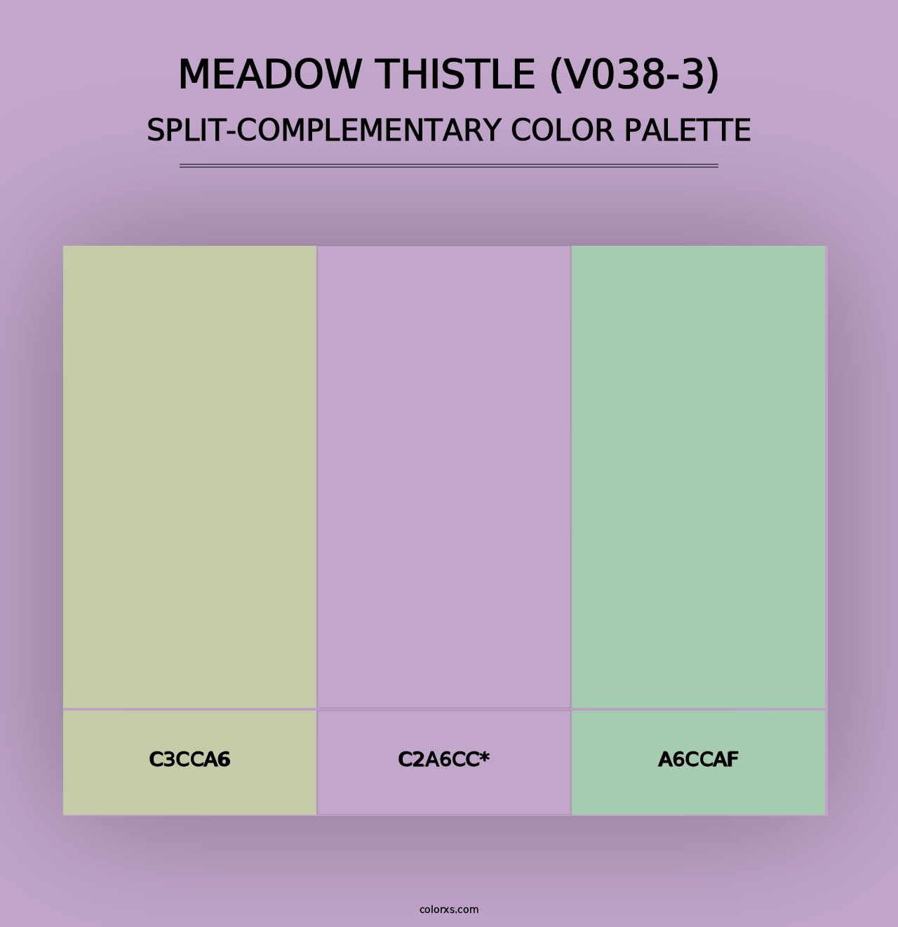 Meadow Thistle (V038-3) - Split-Complementary Color Palette