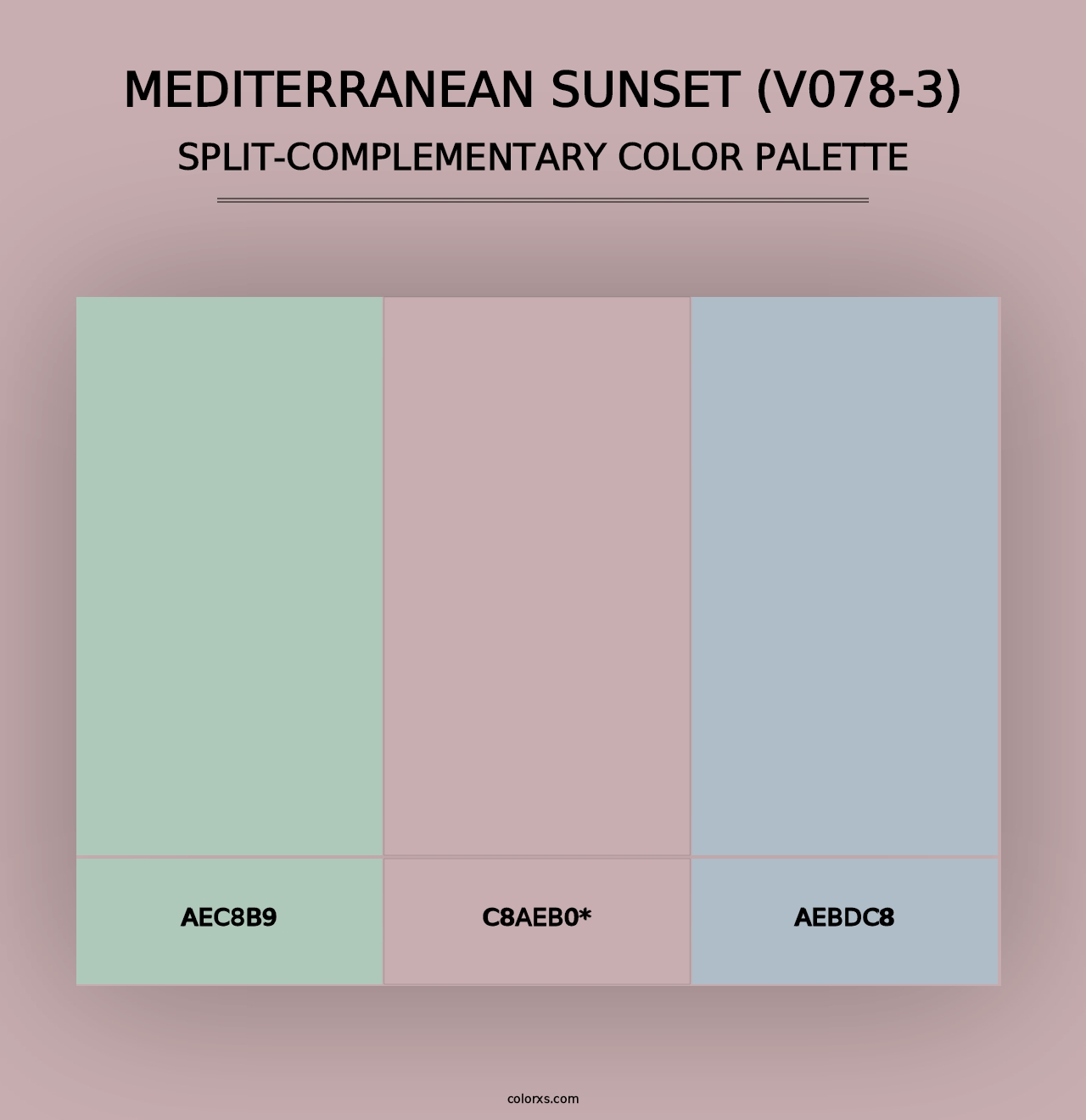 Mediterranean Sunset (V078-3) - Split-Complementary Color Palette