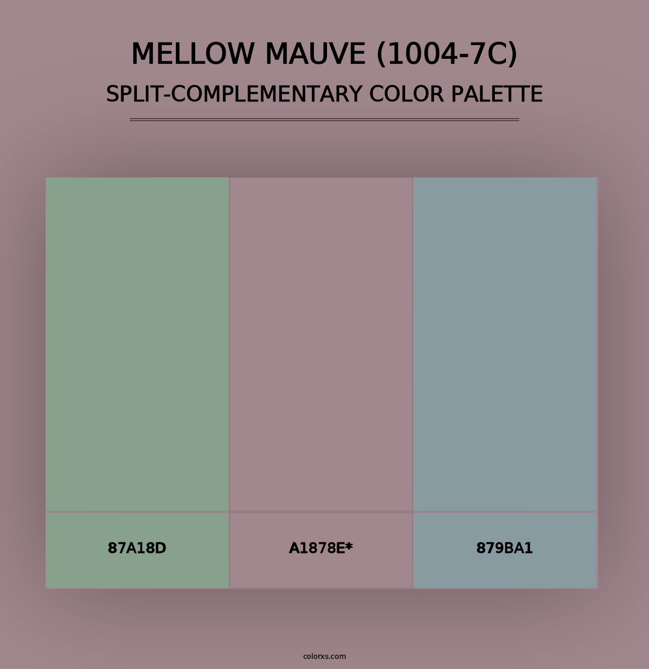 Mellow Mauve (1004-7C) - Split-Complementary Color Palette