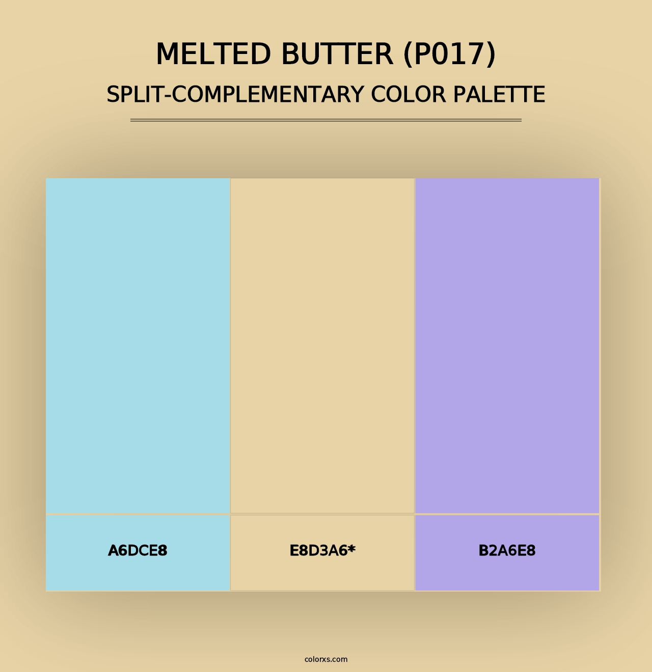 Melted Butter (P017) - Split-Complementary Color Palette