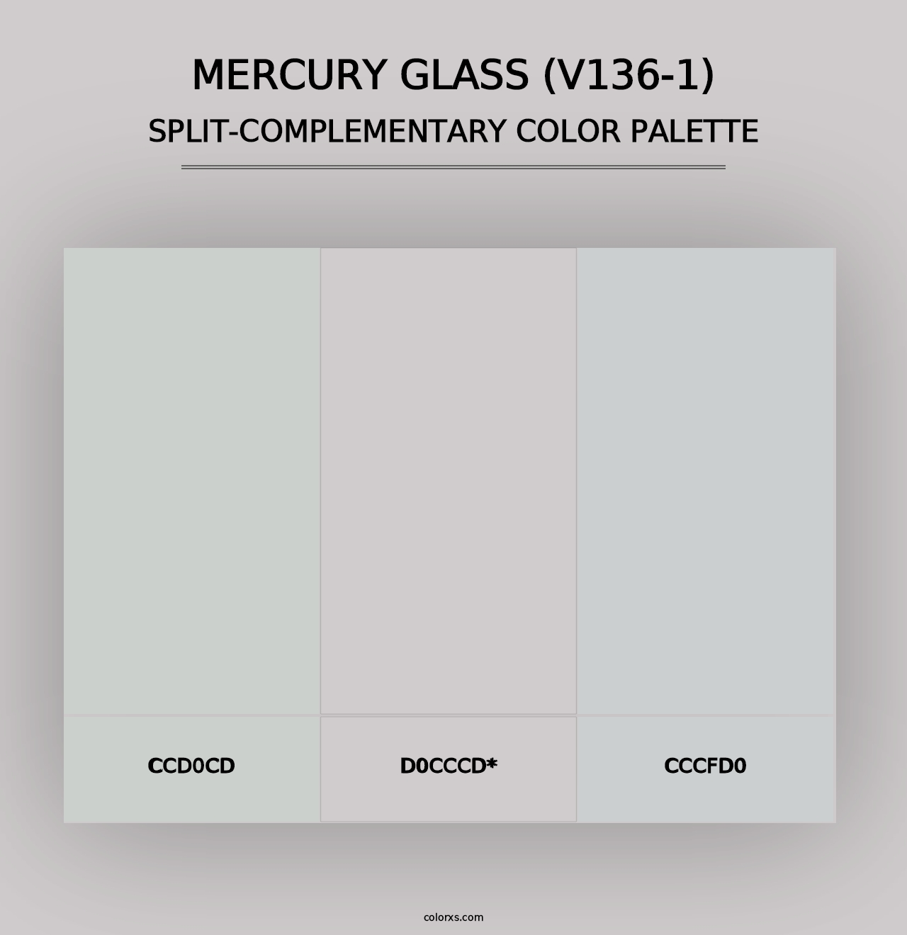 Mercury Glass (V136-1) - Split-Complementary Color Palette