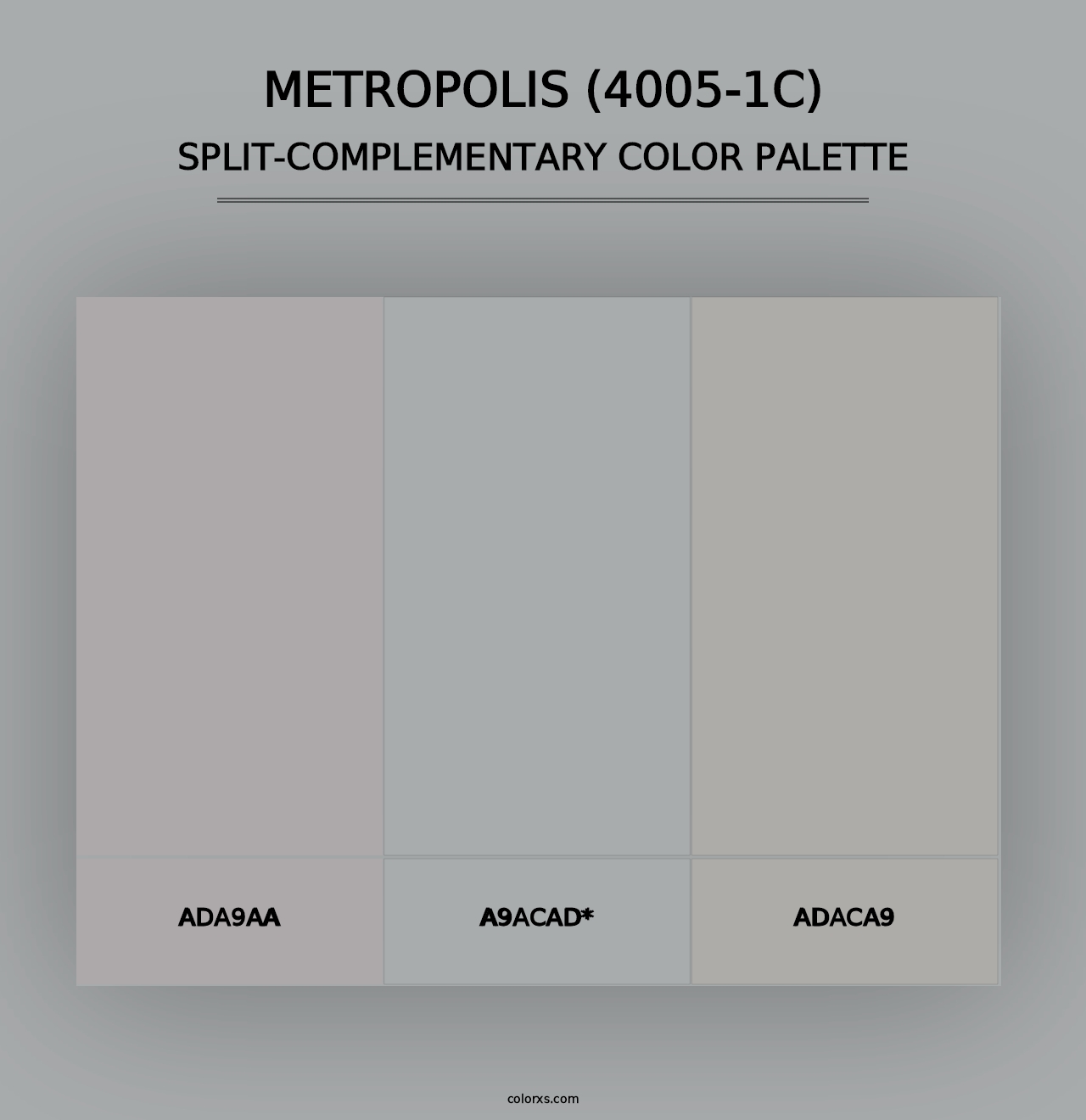 Metropolis (4005-1C) - Split-Complementary Color Palette