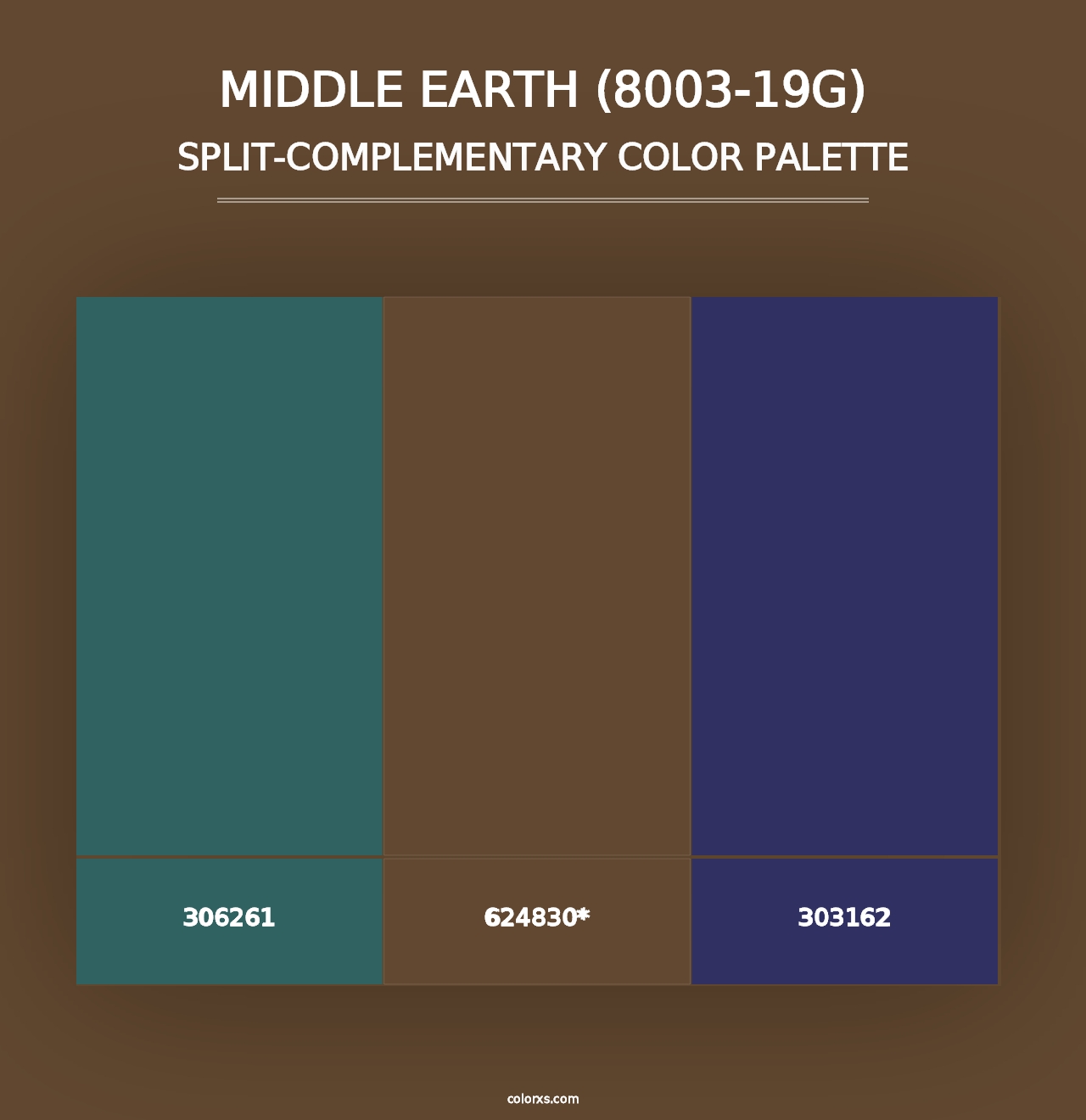 Middle Earth (8003-19G) - Split-Complementary Color Palette