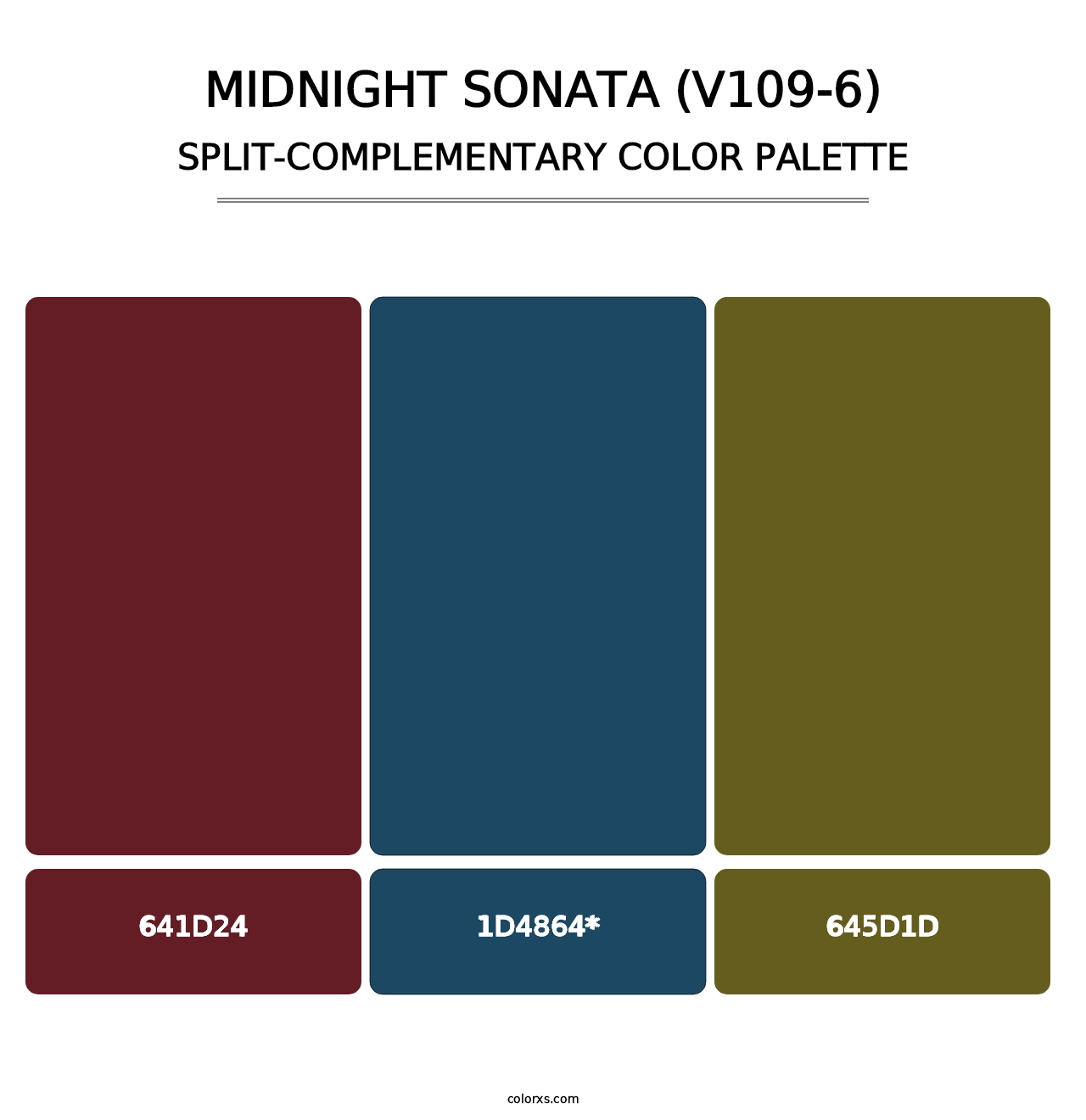 Midnight Sonata (V109-6) - Split-Complementary Color Palette