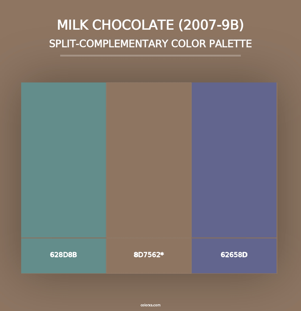 Milk Chocolate (2007-9B) - Split-Complementary Color Palette