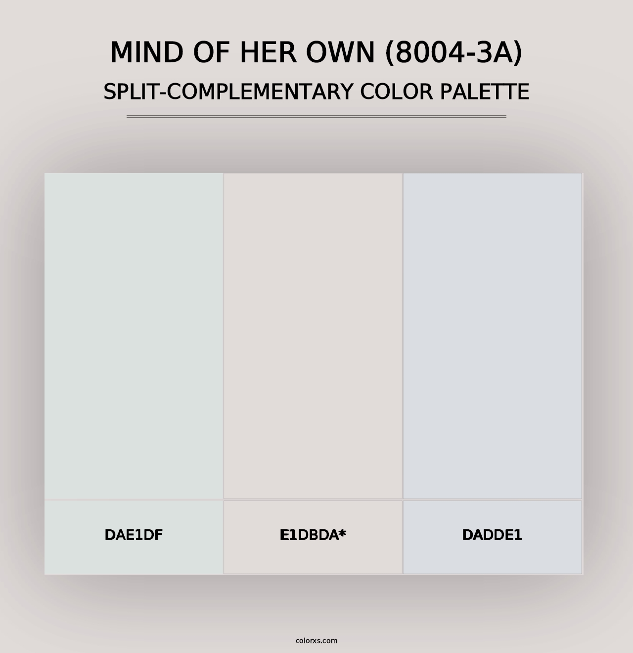 Mind of Her Own (8004-3A) - Split-Complementary Color Palette